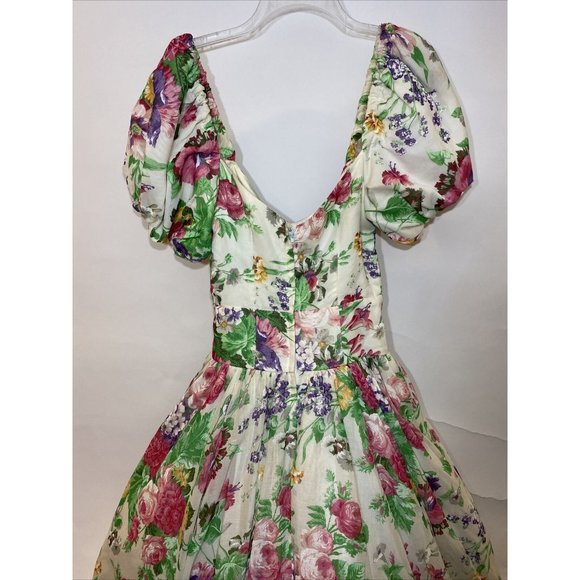 VTG Cachet Bari Protas Small Prom Dress Cupcake Full Southern Belle 80s does 50s - Picture 6 of 12